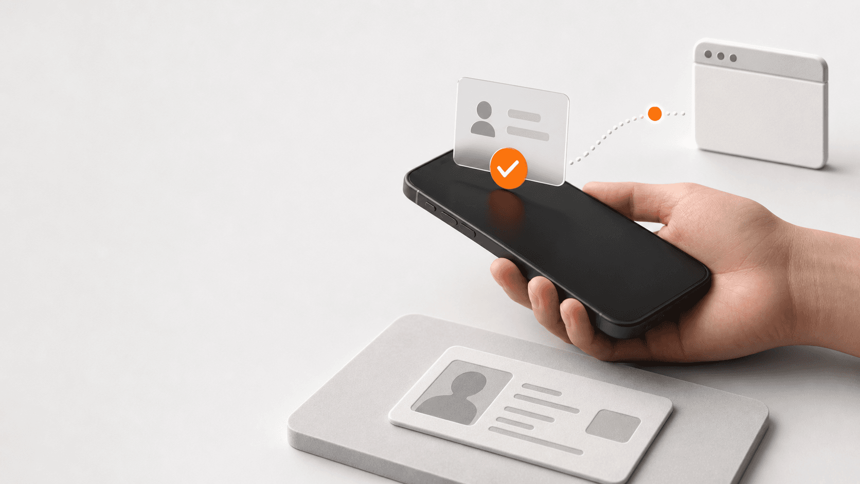A smartphone sends a minimal verified age signal while a physical ID stays out of the data flow.