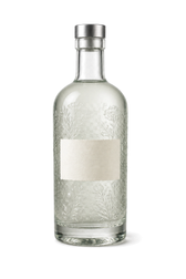Unbranded botanical gin bottle